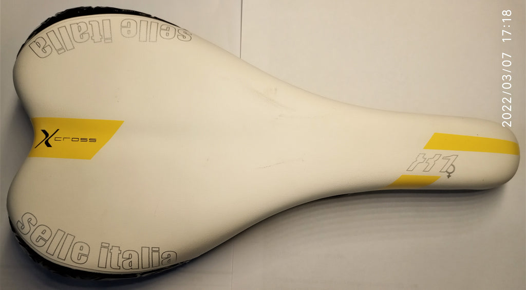 Siodło SELLE ITALIA X1 Cross biało-żółte damskie