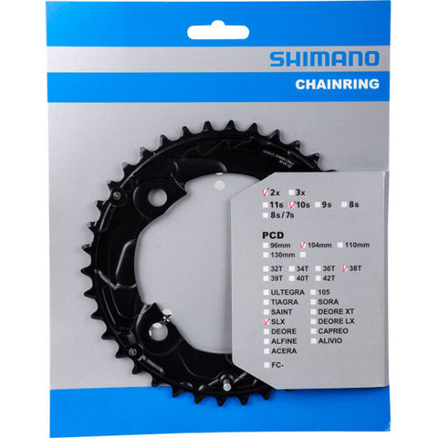 Tarcza MTB Shimano FC-M677 SLX 38z. czarna